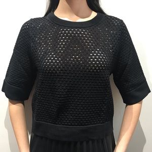 A.L.C. Cropped Mesh Top, Size S